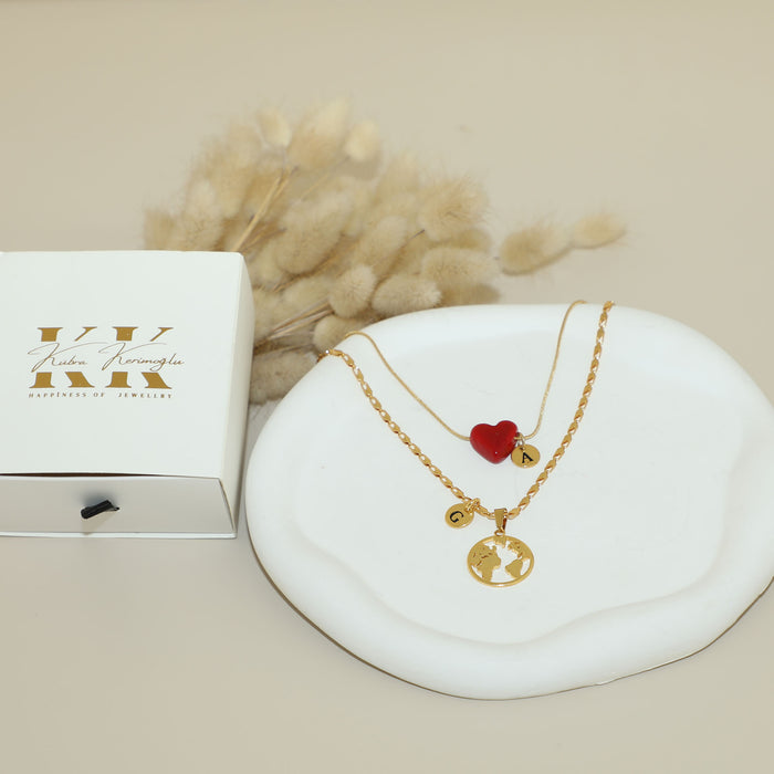 KK | DÜNYAM GOLD MURANO SET (BAGET ZİNCİR)